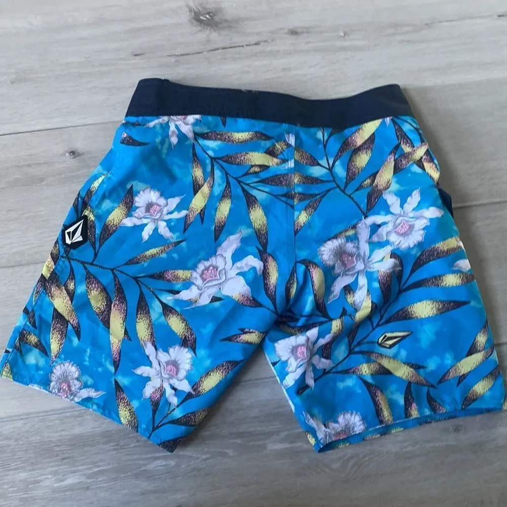 VOLCOM Beach Bunch Mens Volley Shorts Blue Combo‎ 28 NWT